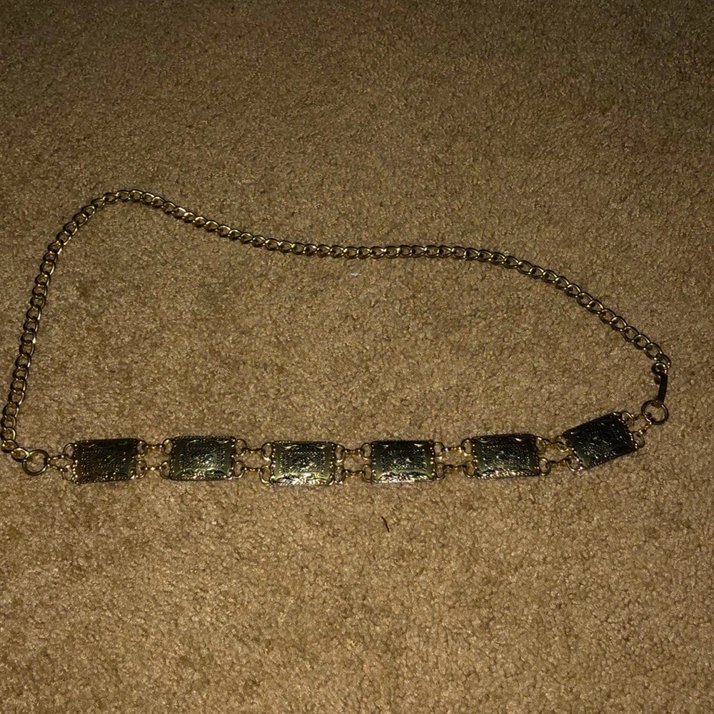 Womens Concho Style Silver Metal Adjustable Belt